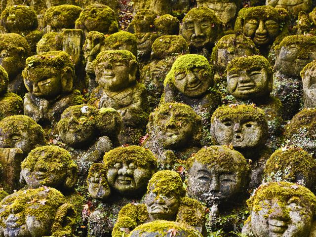 Stone Statues, Otagi Nebutsuji Temple, Kyoto, Japan