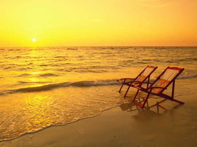 Beach Chairs, Miami Beach, Florida