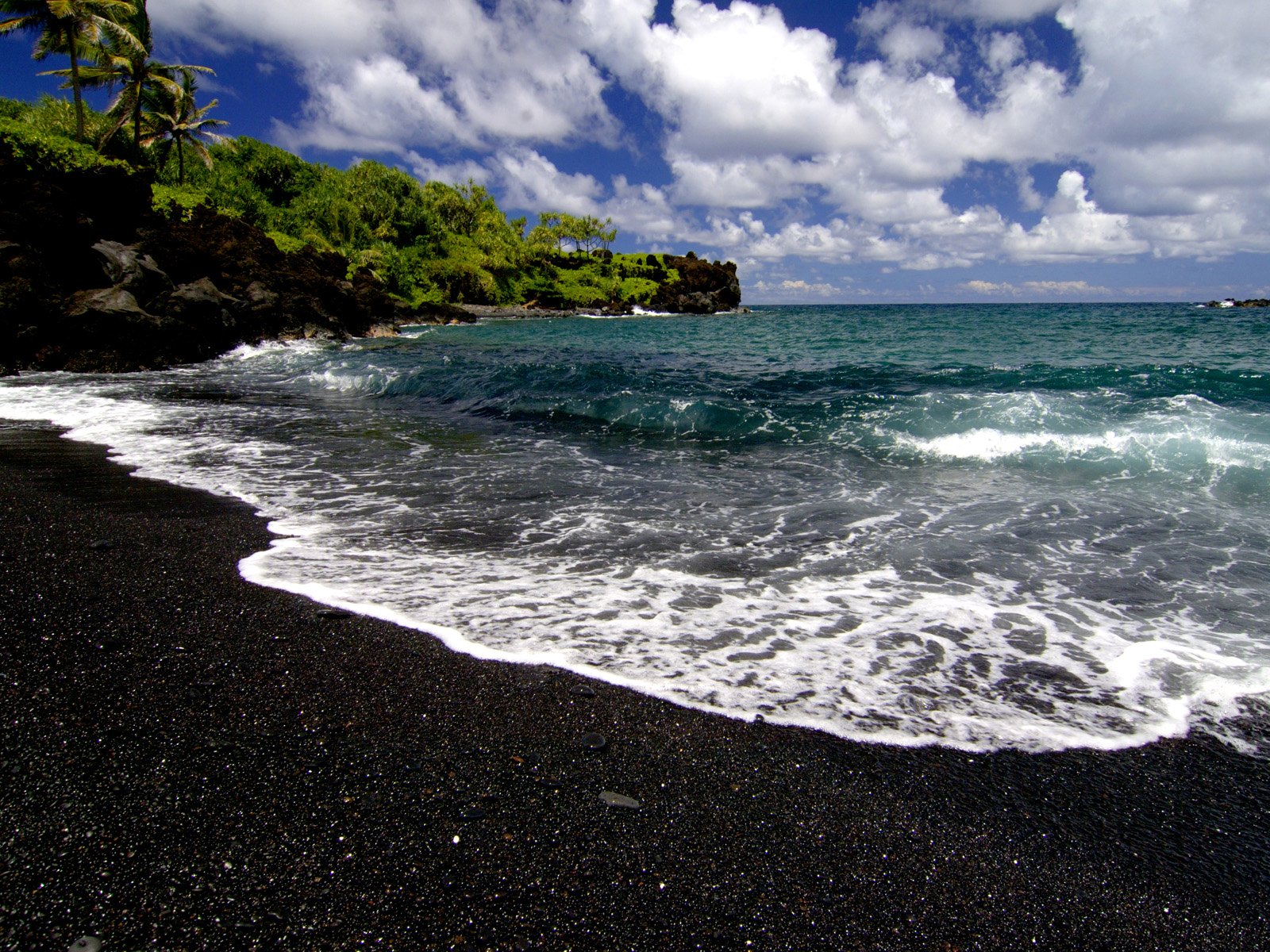 Black Sand Beach, Maui, Hawaii