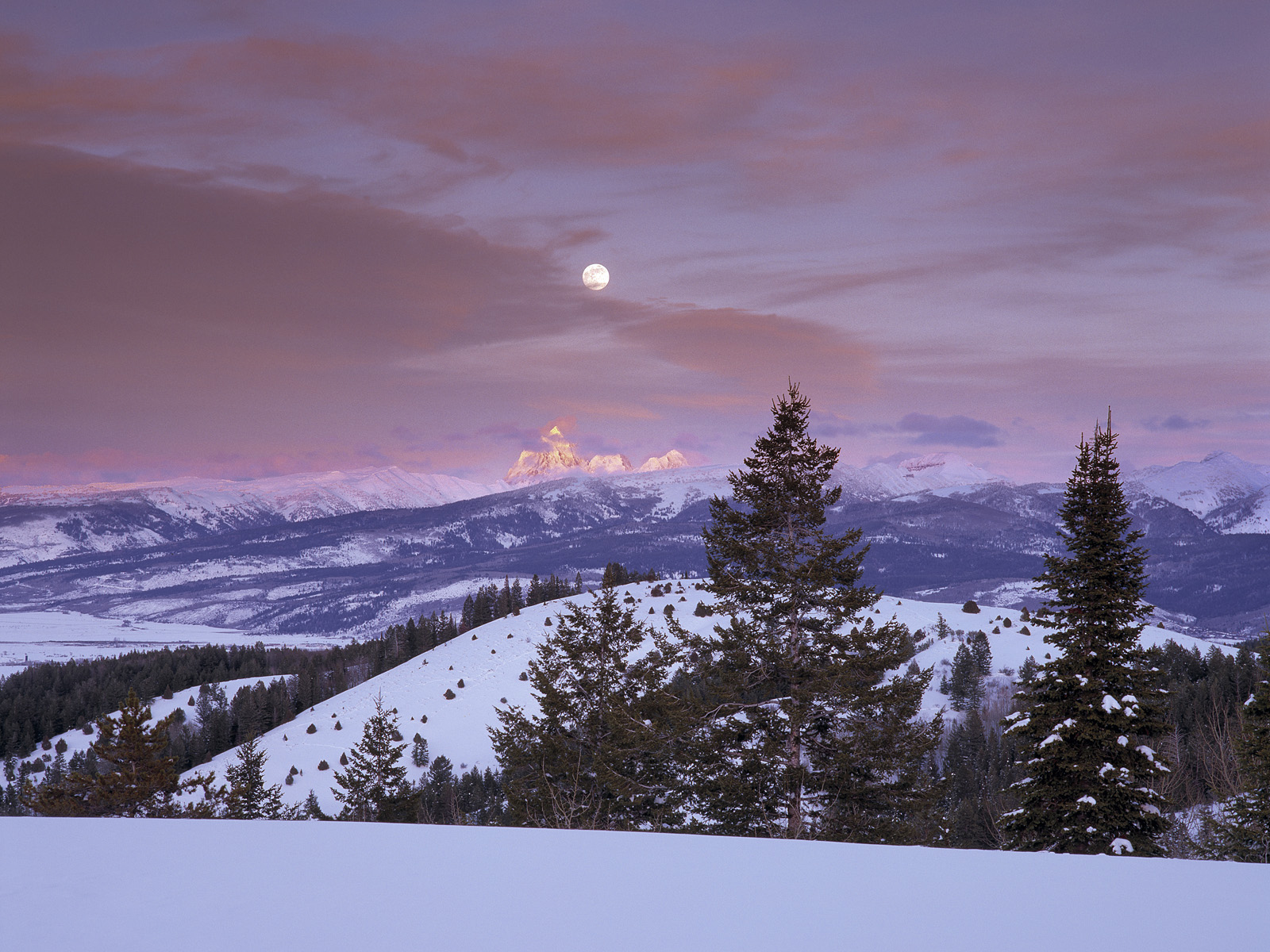 Pine Creek Pass in Winter, Teton Valley, Idaho