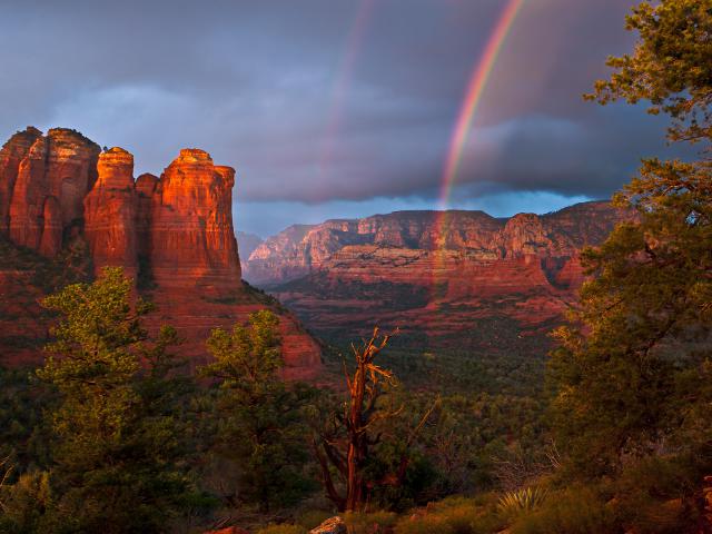 Red Rock Rainbow, Secret Mountain Wilderness, Near Sedona, Arizona