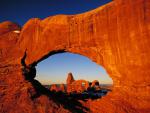 Turret Arch Through North Window. Arches National Park, Utah