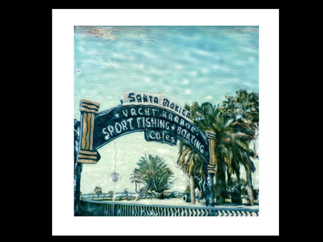 Santa Monica Pier, California, Polaroid SX70 Manipulation