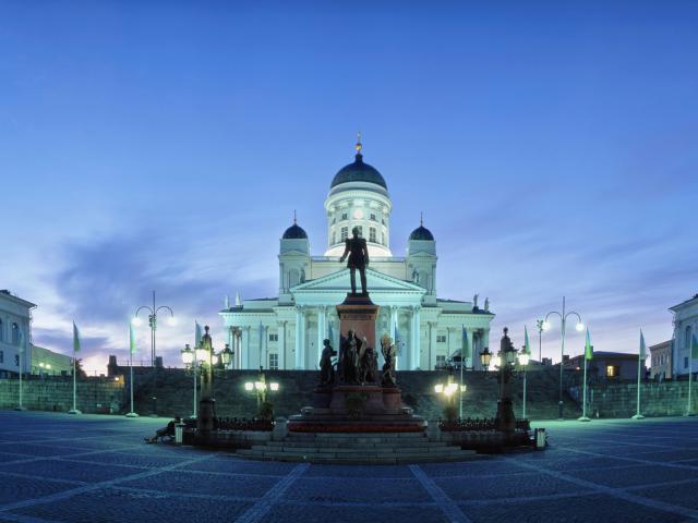 Senate Square at Dusk, Helsinki, Finland