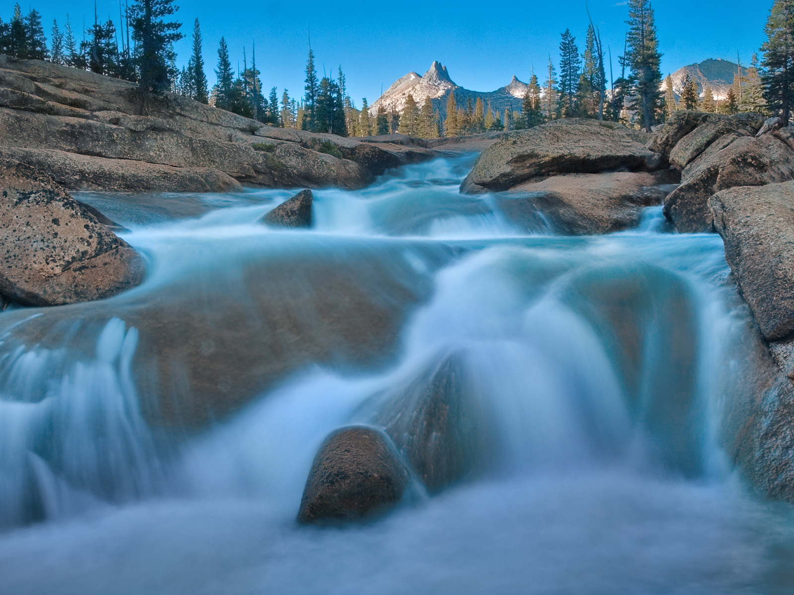 Tuolumne River Cascades in Tuolumne Meadows Yosemite National Park California