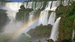 Rainbow Over the Iguazu River Brazil-Argentina Border
