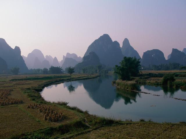 Karst Hills Li River Guangxi Province China