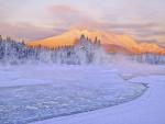 Early Morning Sunrise at Bulkley River Telkwa British Columbia