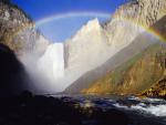 Rainbow Over the Lower Falls Yellowstone National Park Wyoming