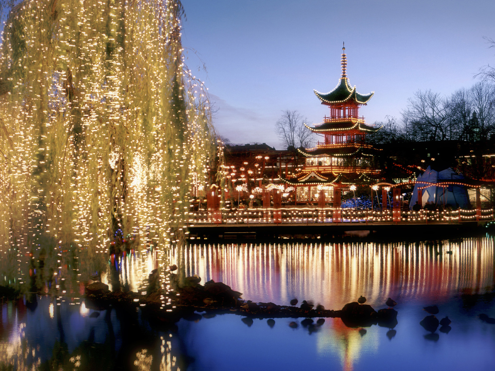 Tivoli Gardens At Christmas Scandinavia