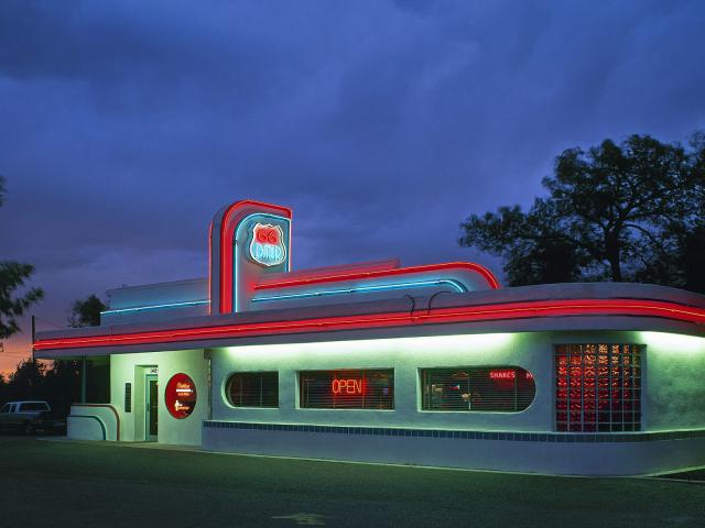 Roadside Cafe Along Route 66, Albuquerque, New Mexico