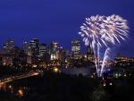 Fireworks Over Edmonton, Alberta, Canada