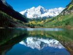 Snow Capped Maroon Bells, White River National Forest, Colorado