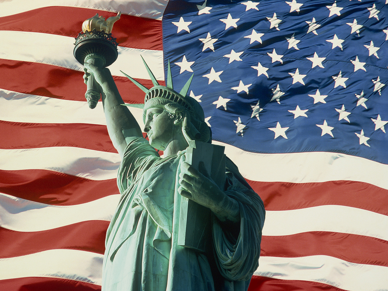 Stars and Stripes With Lady Liberty