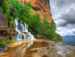 Upper Katoomba Falls, Blue Mountains National Park, New South Wales, Australia