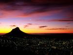 s Head Mountain and Cape Town at Night South Africa
