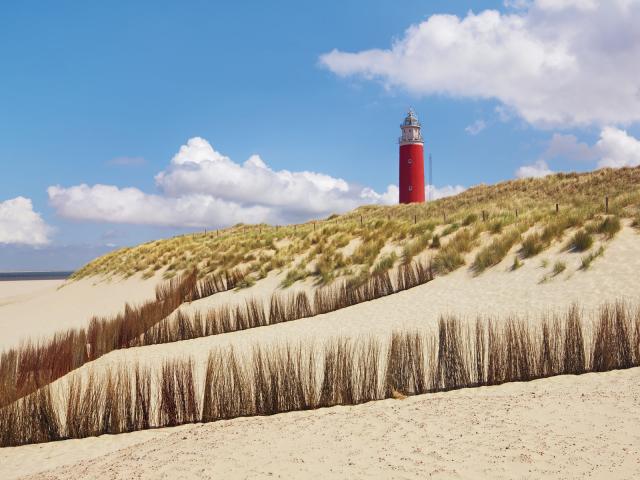 Lighthouse Near De Cocksdorp Texel Island The Netherlands