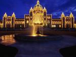 Parliament Building at Night Victoria Vancouver Island British Columbia Canada