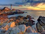 Portland Head Lighthouse at Sunrise, Maine