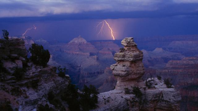 Lightning Storm Over the Grand Canyon National Park, Arizona